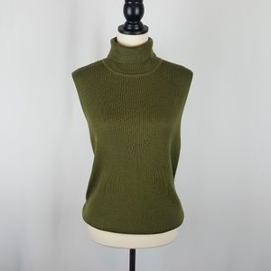 Sag Harbor Olive Sleeveless Sweater